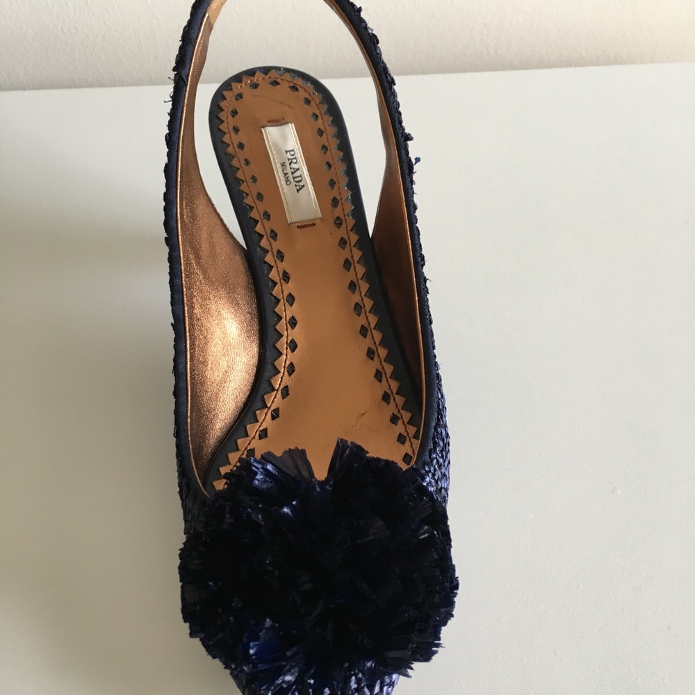Prada Rafia Ricamo Blue - Picture 4 of 8